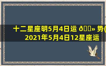 十二星座明5月4日运 🌻 势(2021年5月4日12星座运 🐬 势)